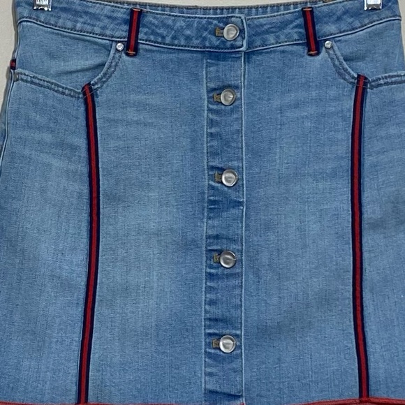 T TAHARI Woman jeans button down skirt size 2 - Picture 4 of 6
